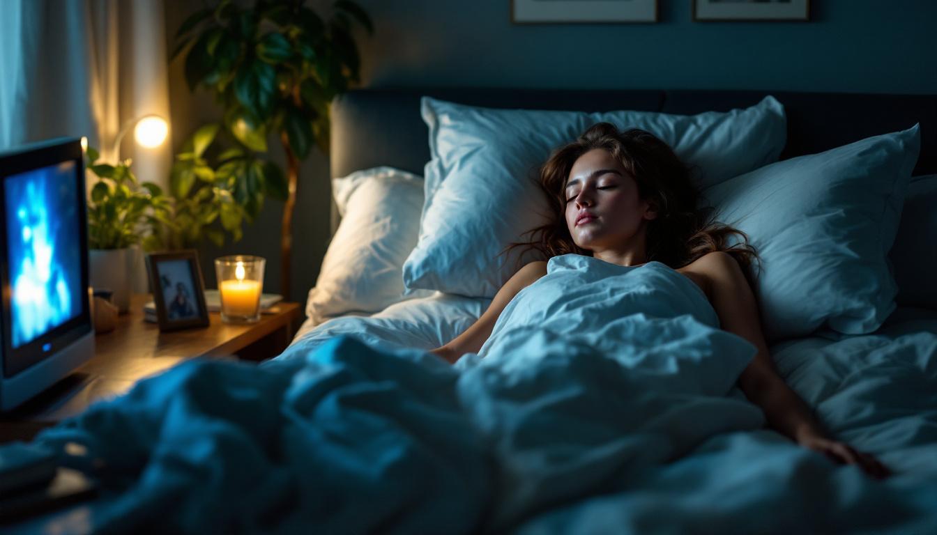 scopri i comuni schemi comportamentali di chi ha bisogno della tv accesa per addormentarsi e come influiscono sul sonno.