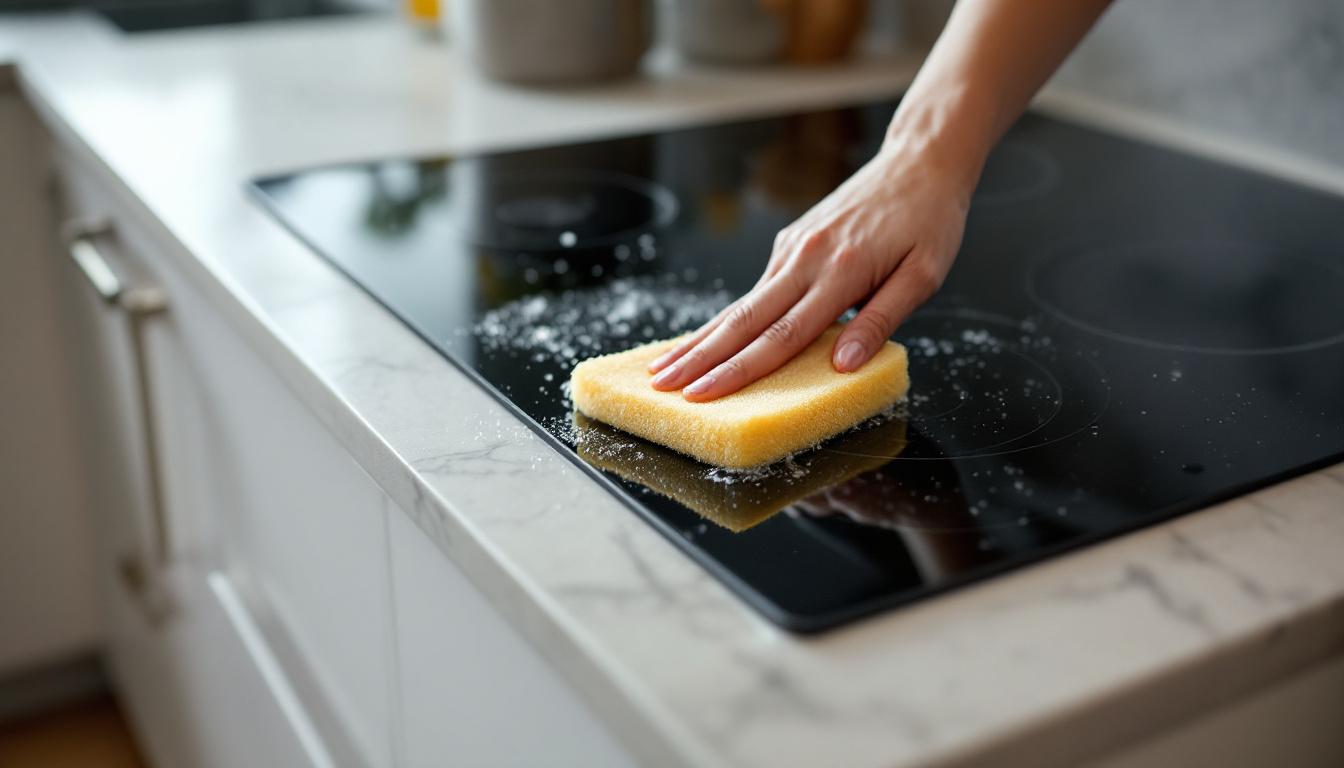 scopri l'ingrediente naturale e efficace che rimuove le tracce bianche dal piano cottura, migliore dell'aceto per una pulizia perfetta e senza sforzo.