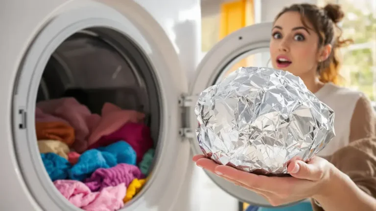 Mettere una pallina di carta stagnola nella lavatrice: perché il risultato sorprende così tanto